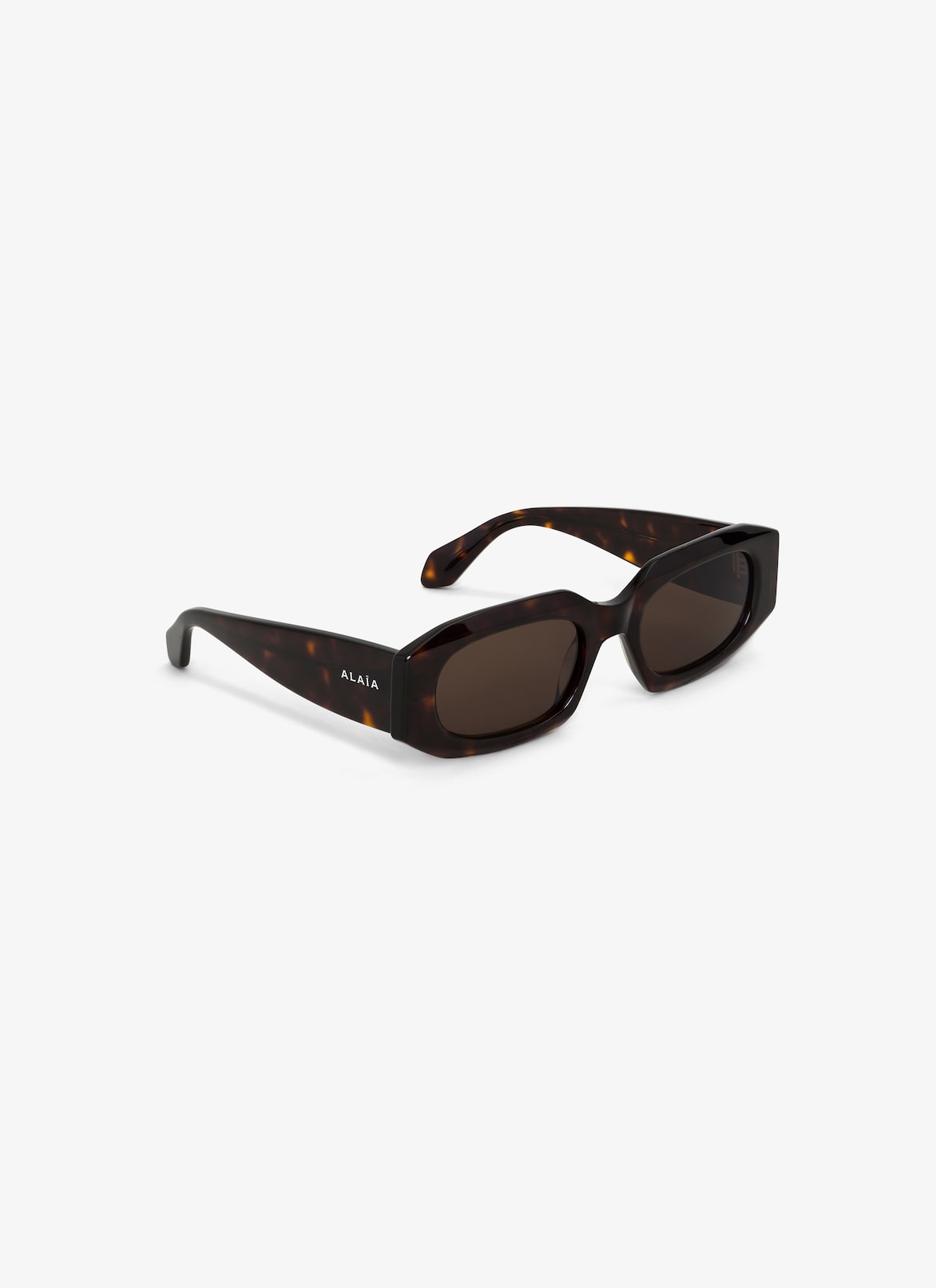 RECTANGULAR SUNGLASSES ALAÏA DARK HAVANA RECTANGULAR SUNGLASSES